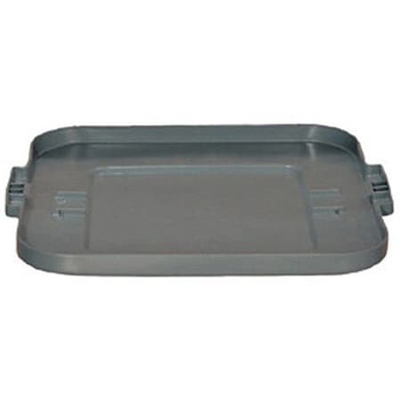 Rubbermaid Commercial Flat Lid, Gray, Plastic, 22 W/Dia FG352700GRAY
